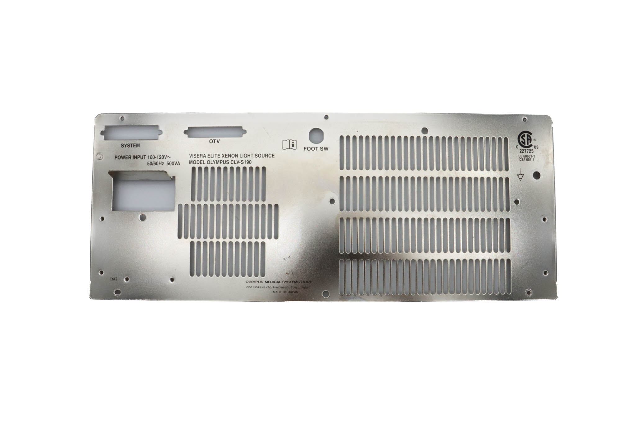 Rear Panel Plate - CLV-S190